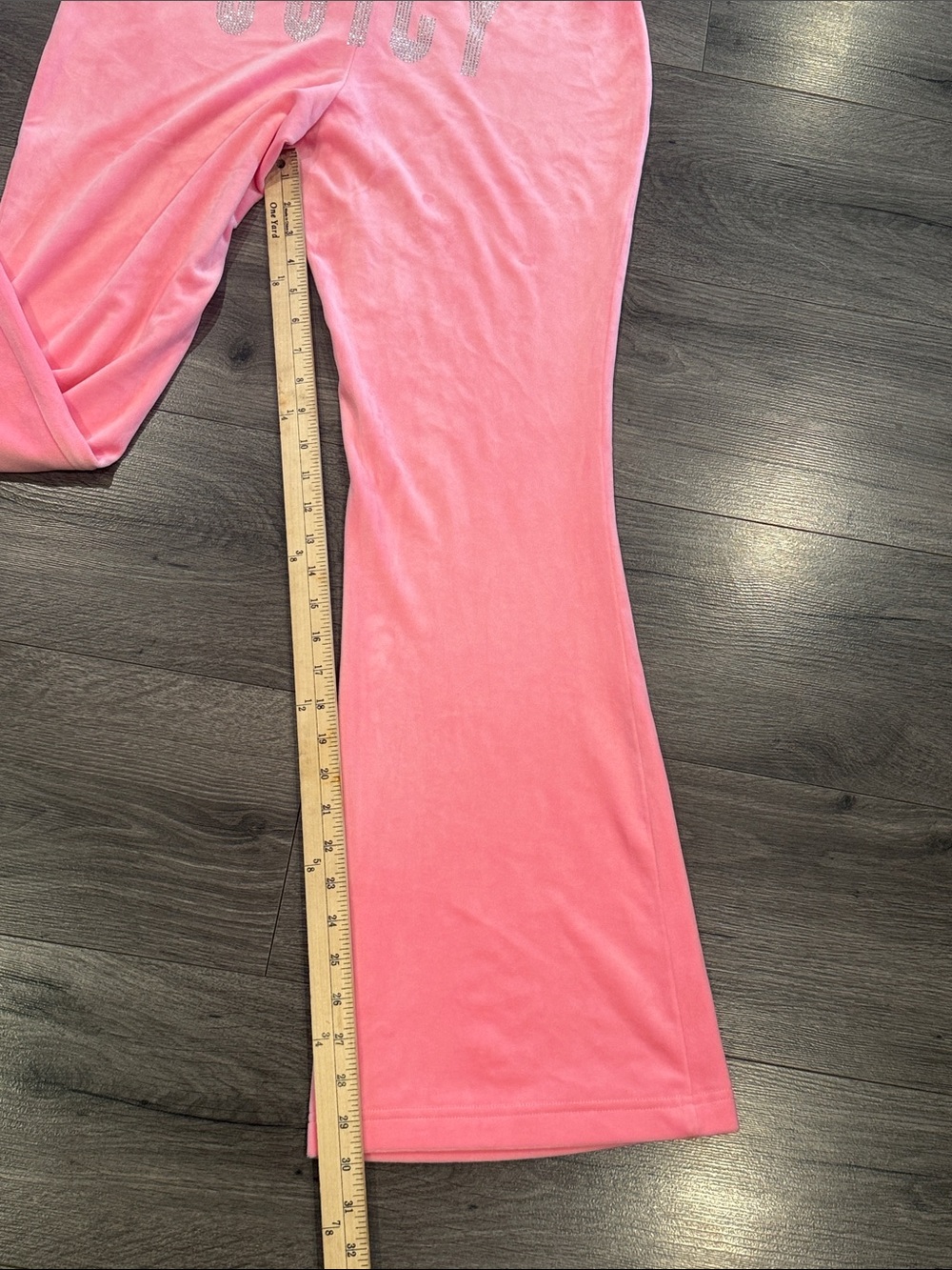 Juicy Couture Pink Velour Hooded Tracksuit Set with Rhinestone Logo - Picture 11 of 12